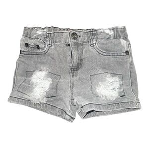 CeliaB Gray Distressed Denim Shorts
